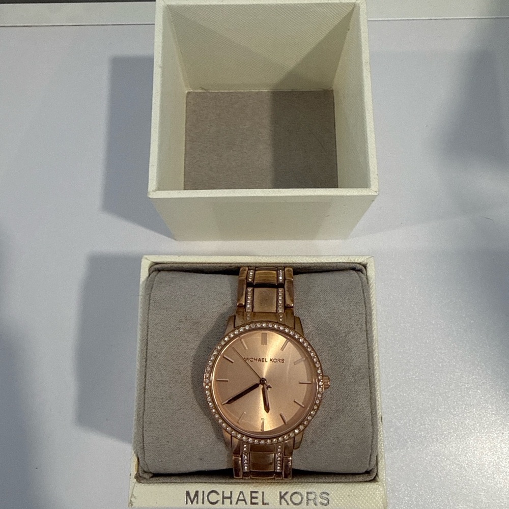 Michael Kors MK3538 Rose Gold Stainless Steel Watch – Full Set